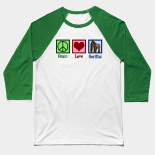 Peace Love Gorillas Baseball T-Shirt